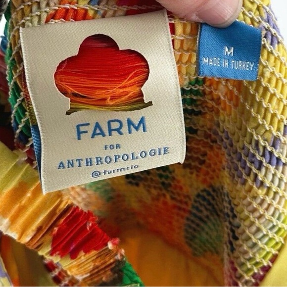 Farm Rio by Anthropologie Vibrant Yellow Floral Maxi Dress size medium - Picture 3 of 3